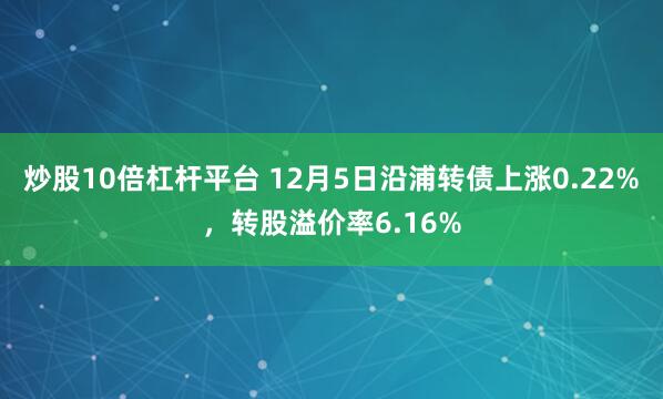 炒股10倍杠杆平台 12月5日沿浦转债上涨0.22%，转股溢价率6.16%