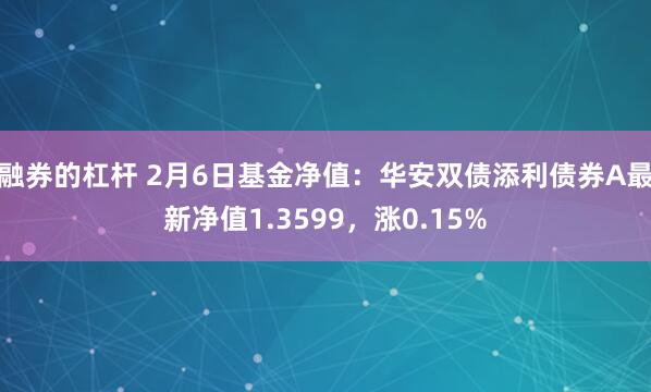 融券的杠杆 2月6日基金净值：华安双债添利债券A最新净值1.3599，涨0.15%